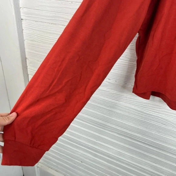 Treasure & Bond Long Sleeve Cropped Henley Top New Size 3X - Picture 7 of 13